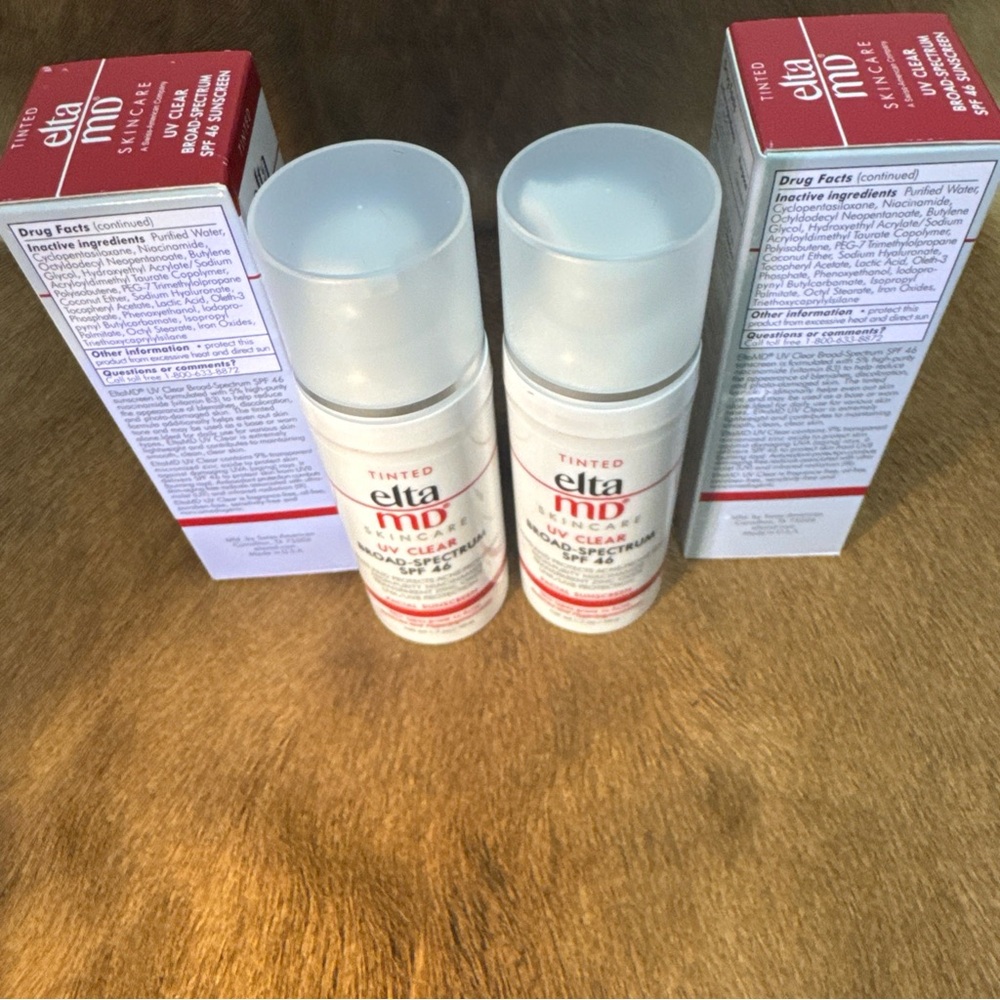 2 X Elta MD UV Clear TINTED Broad-Spectrum Facial Sunscreen SPF 46 1.7 Oz New - Picture 5 of 16